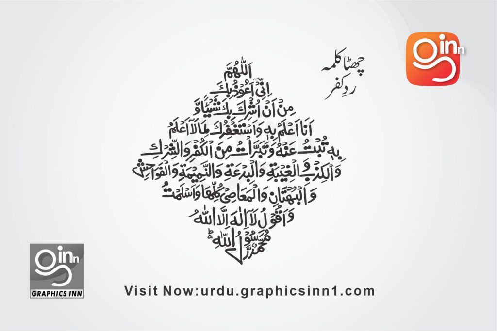 6th Kalma Rad e Kufr Name Calligraphy Free Download